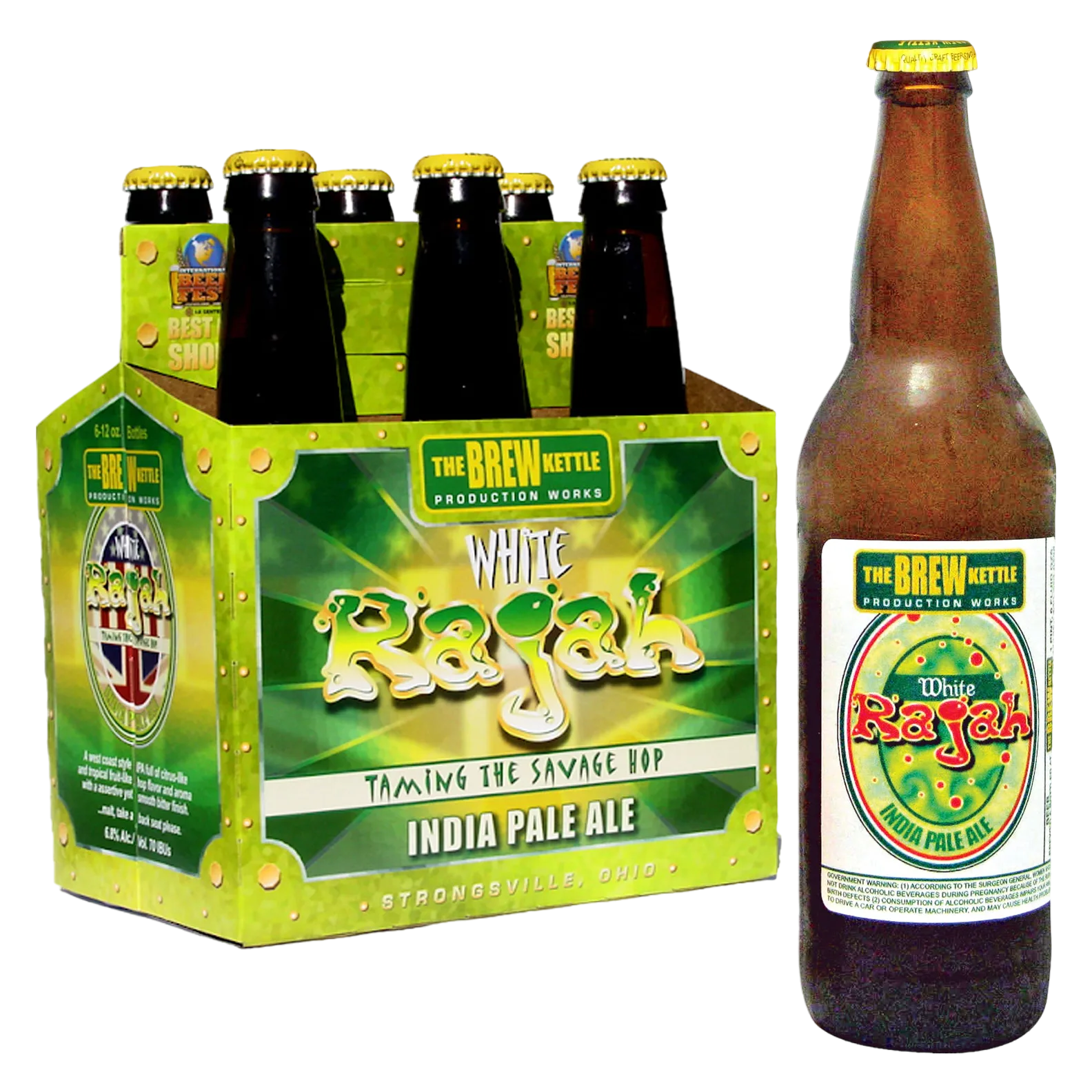 Brew Kettle White Rajah IPA 6pk BTL 6.8% ABV