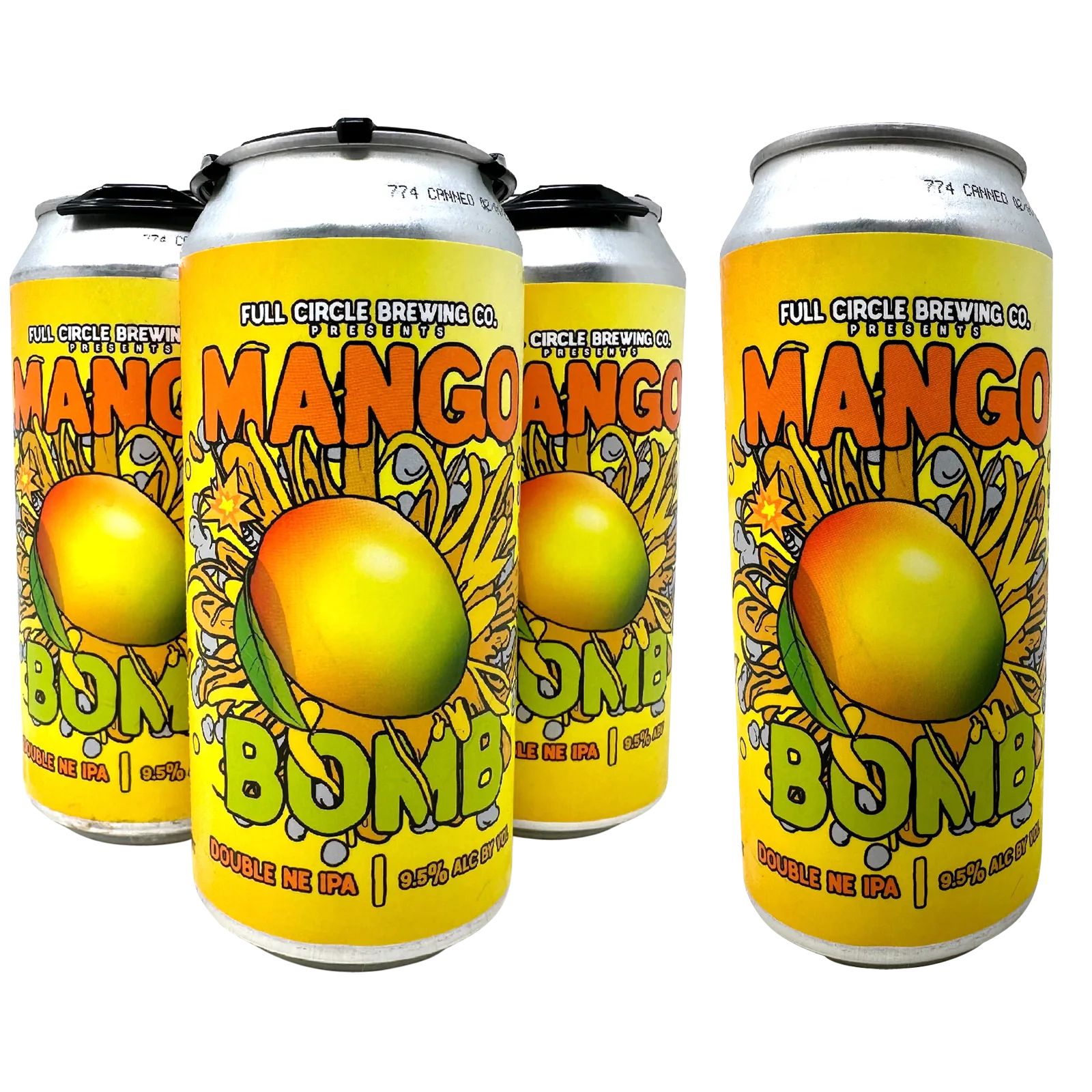 Full Circle Bomb Series - Peach Bomb Double IPA 4pk