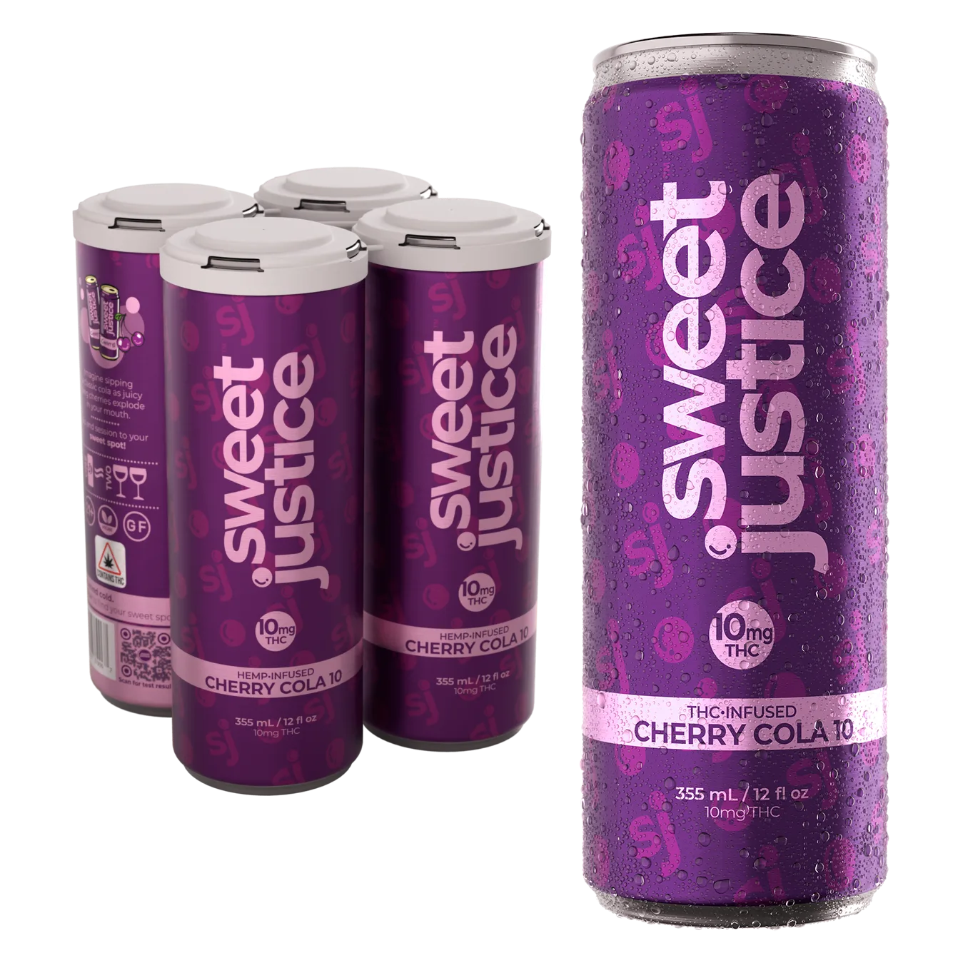 Sweet Justice 10mg THC Cherry Cola 4pk Can