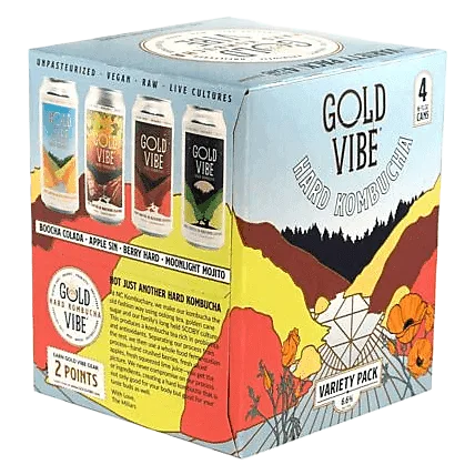 pid: 56978 Gold Vibe Hard Kombucha Variety Pack (4PKC 16 OZ)
