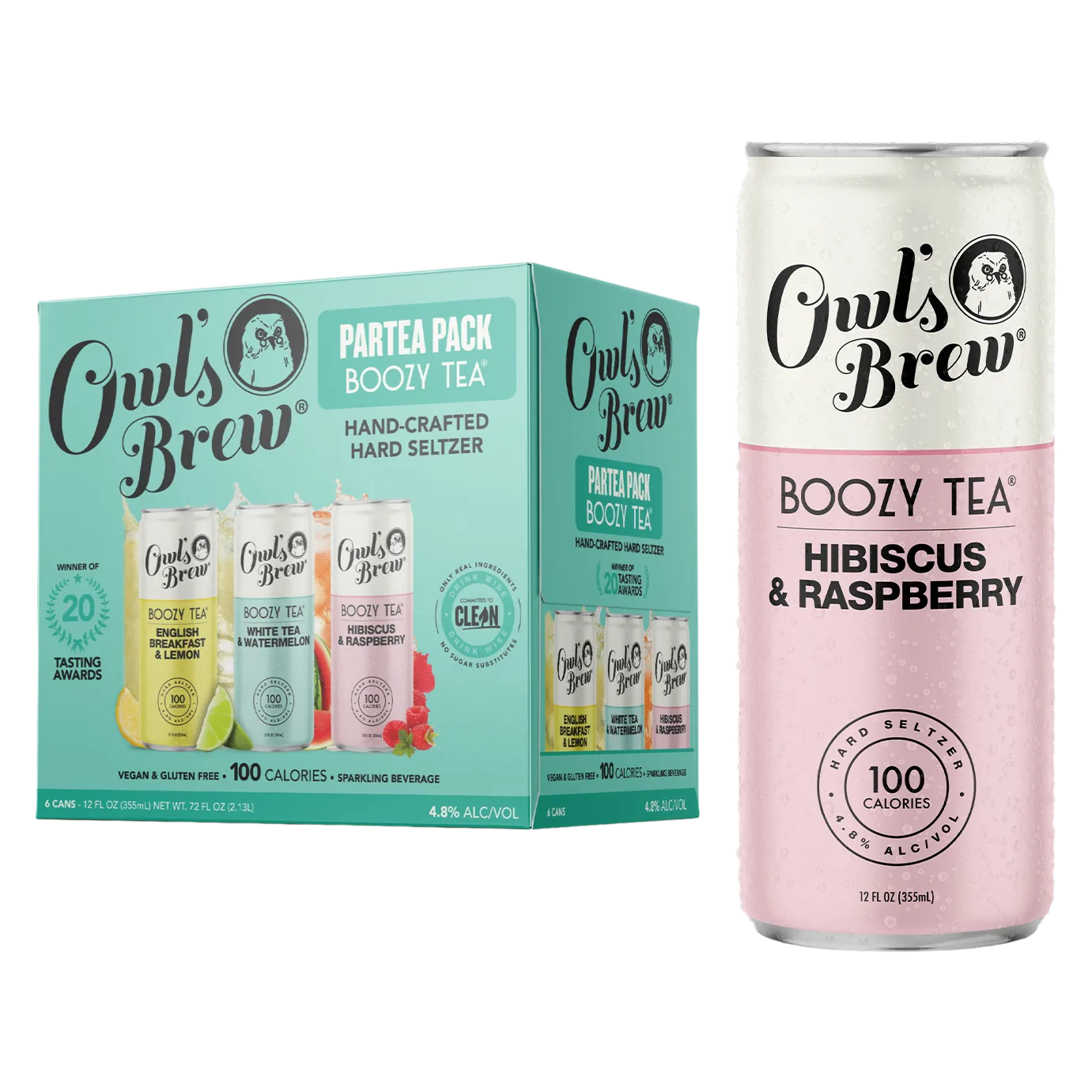 Owl's Brew Partea Pack Hard Seltzer 6pk 12oz Can 4.8% ABV