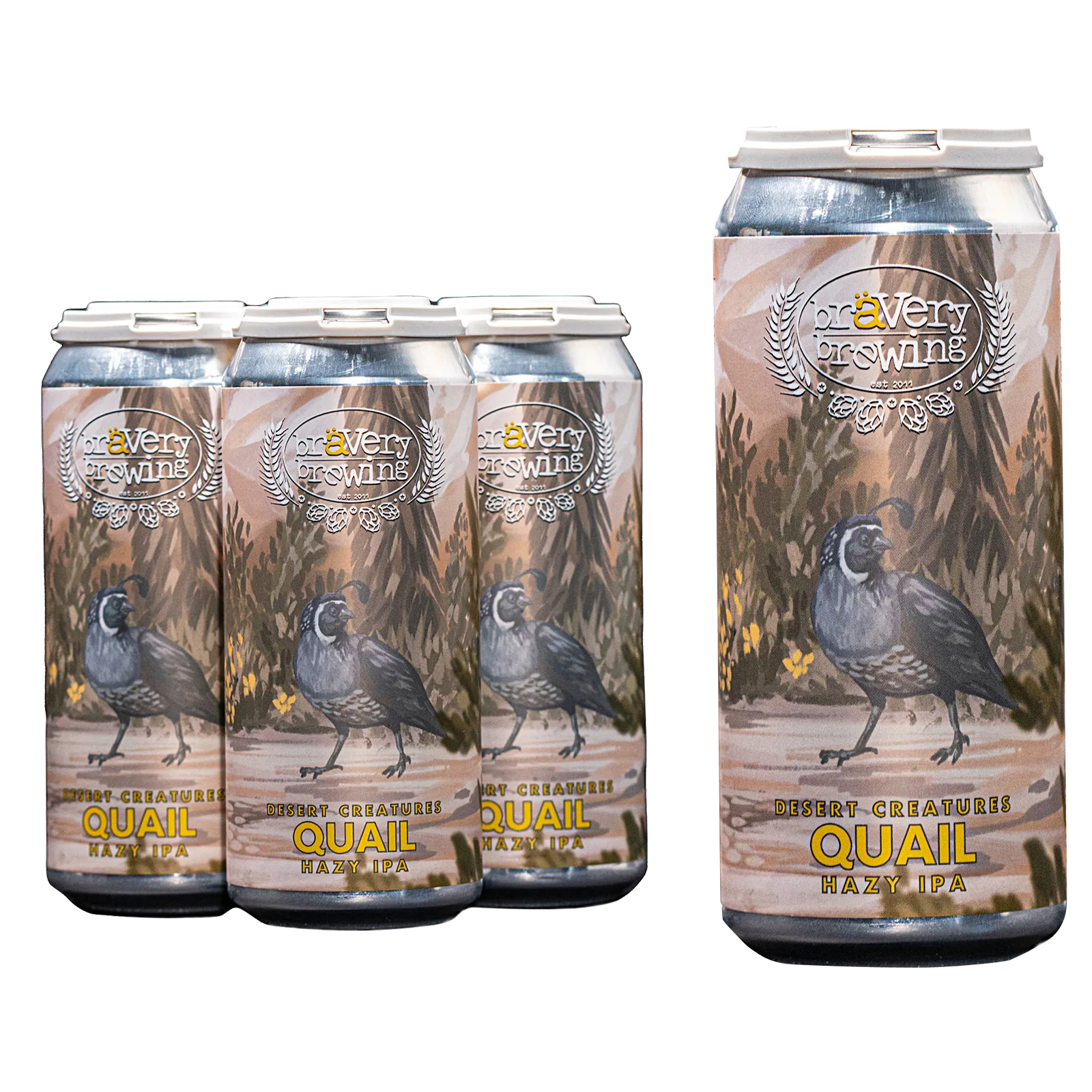 Bravery Brewing Desert Creatures Series - Quail Hazy IPA 4pk 16oz Cans