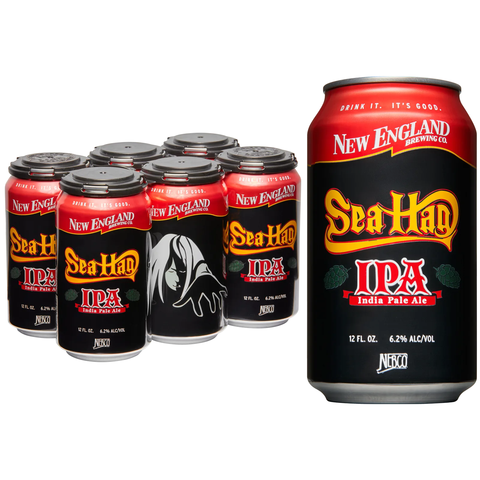 New England Brewing Sea Hag IPA 6pk Can 6.2% ABV