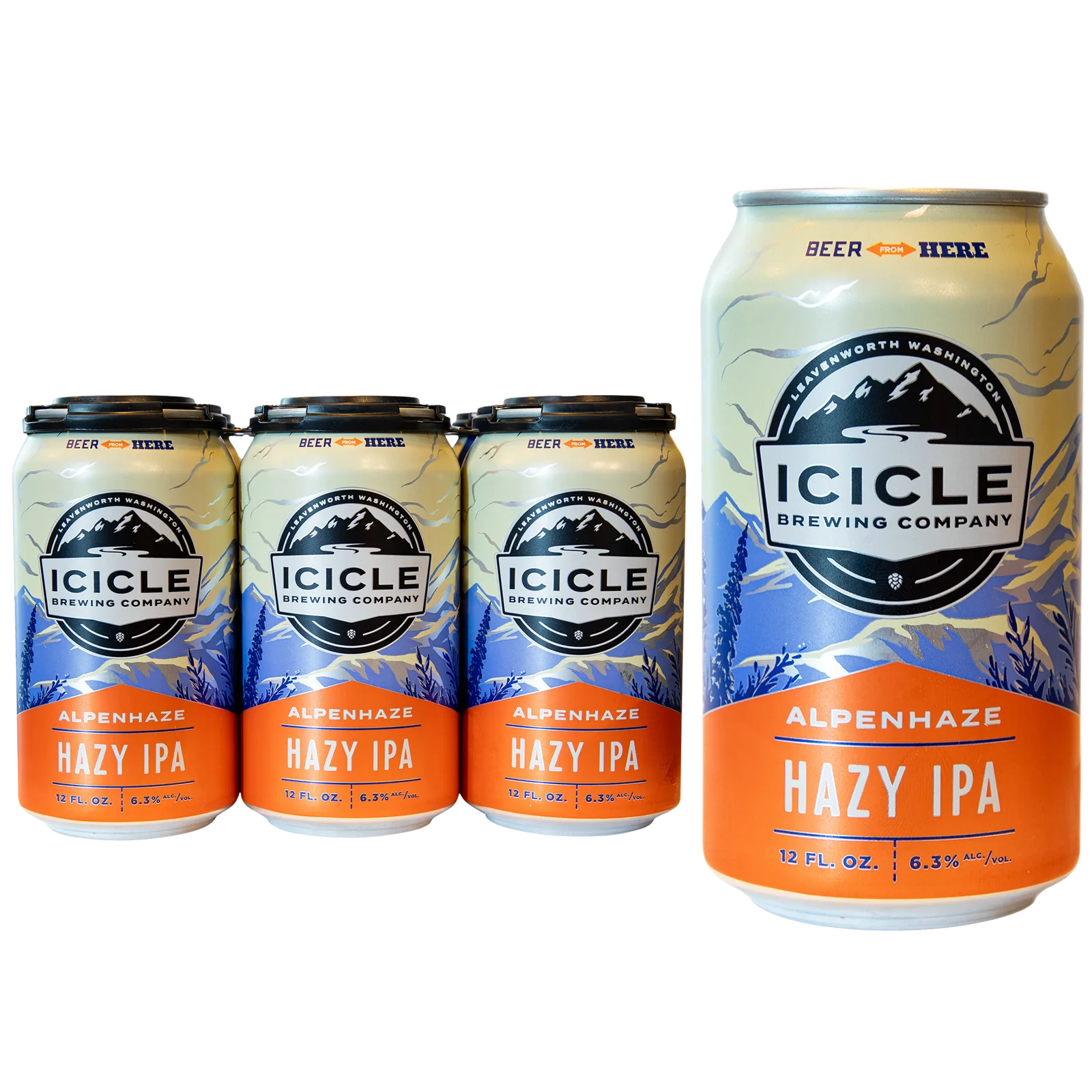 Icicle Alpenhaze Hazy IPA 6pk Can 6.3% ABV