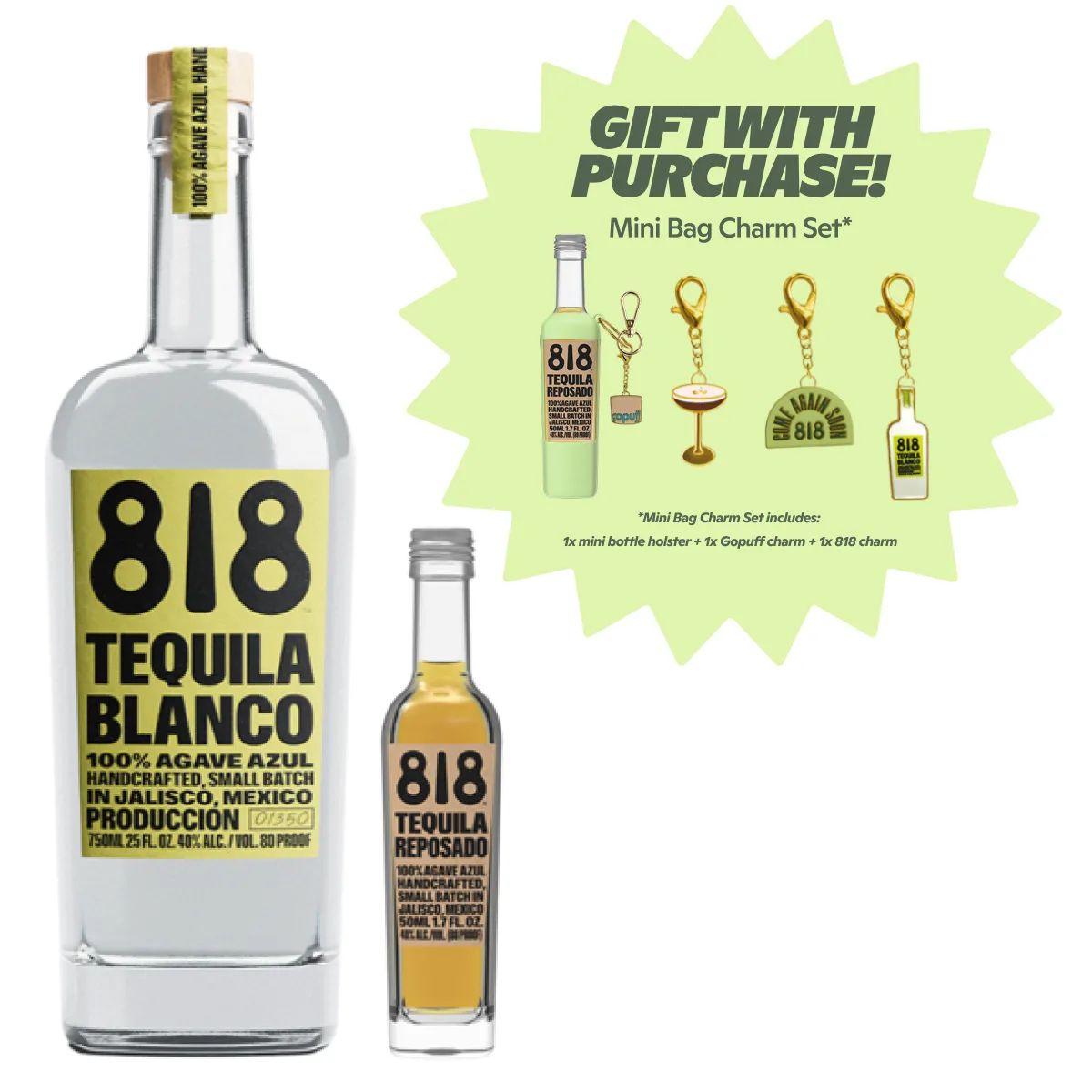 818 Tequila Blanco + Reposado + Gift With Purchase!