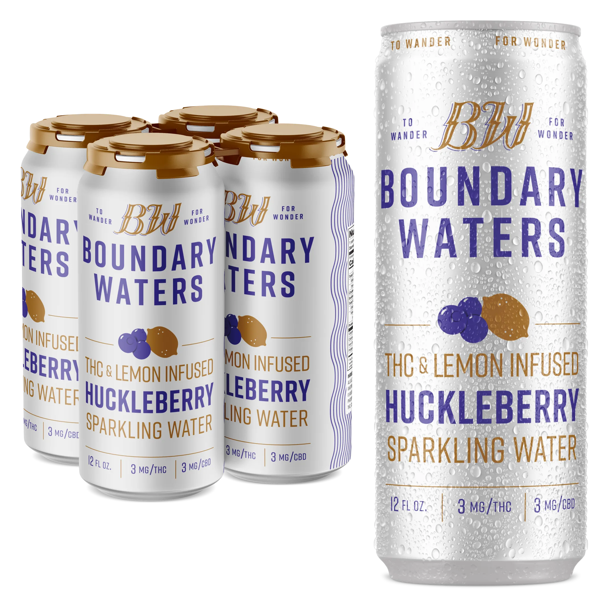 Boundary Waters 3mg THC Huckleberry Lemonade 4pk Can