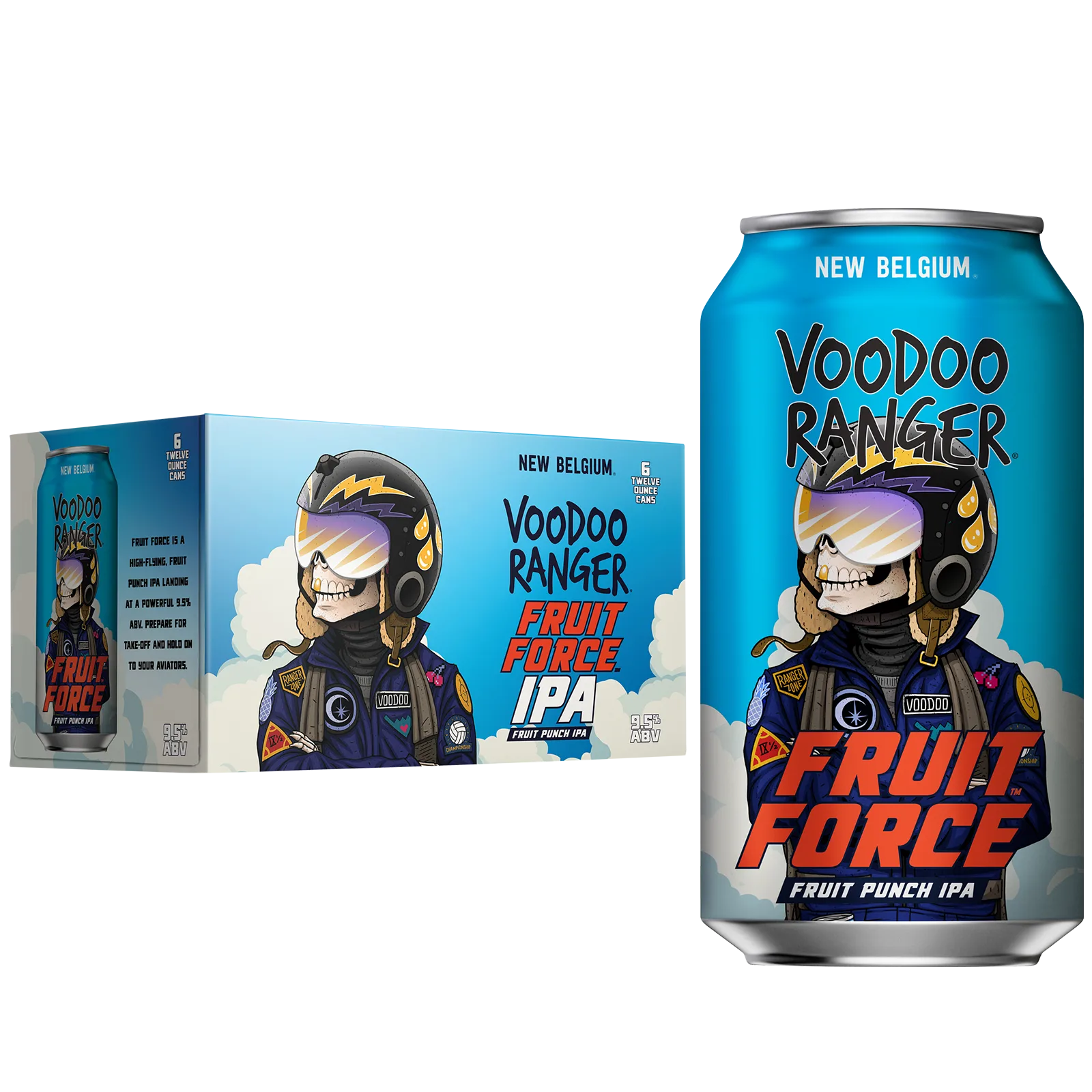 New Belgium Voodoo Ranger Fruit Force IPA 6pk Can 9.5% ABV
