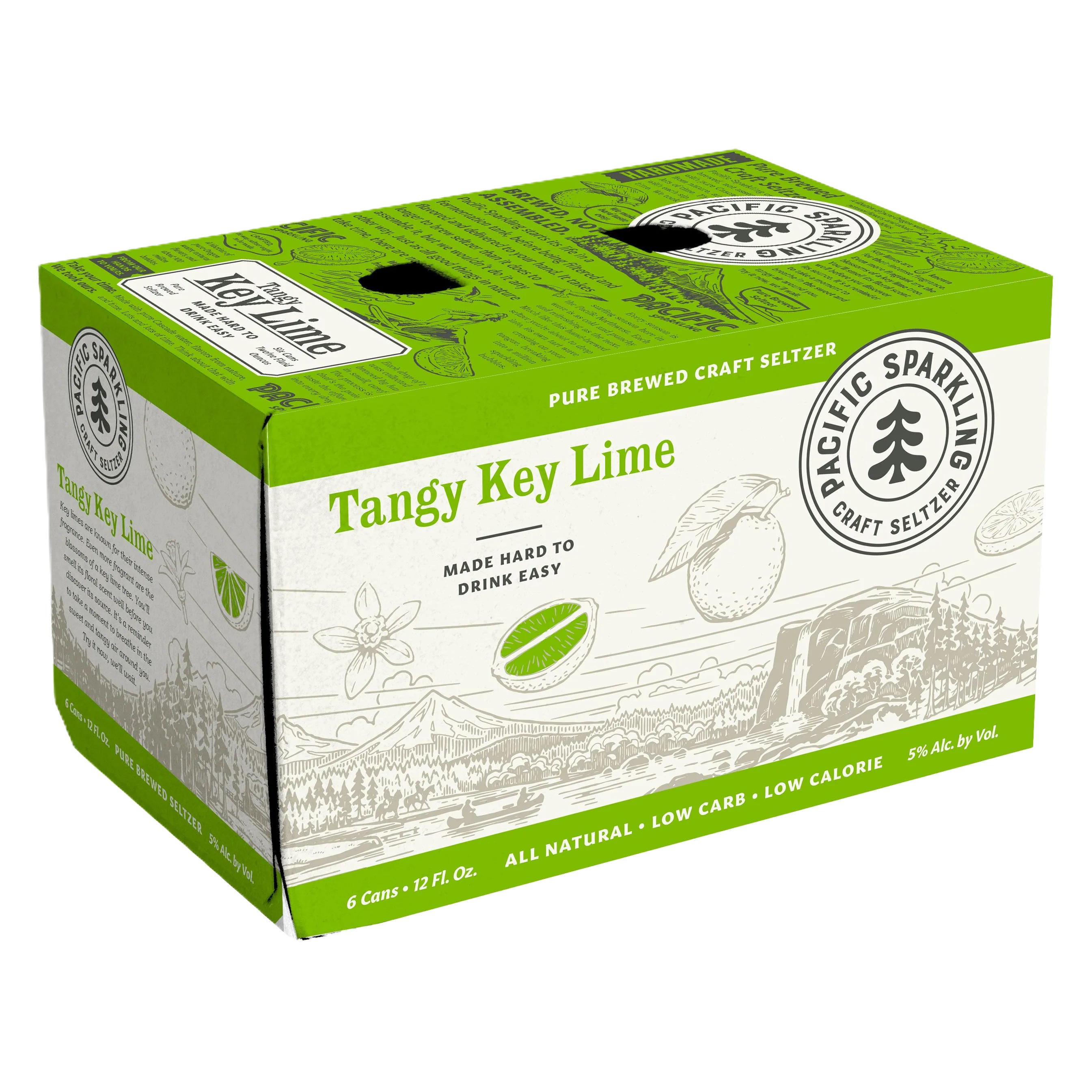 Pacific Sparkling Tangy Key Lime Seltzer (6PKC 12 OZ)