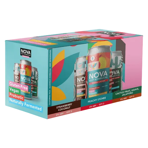 Nova California Kombucha Variety Pack 6pk 12oz)