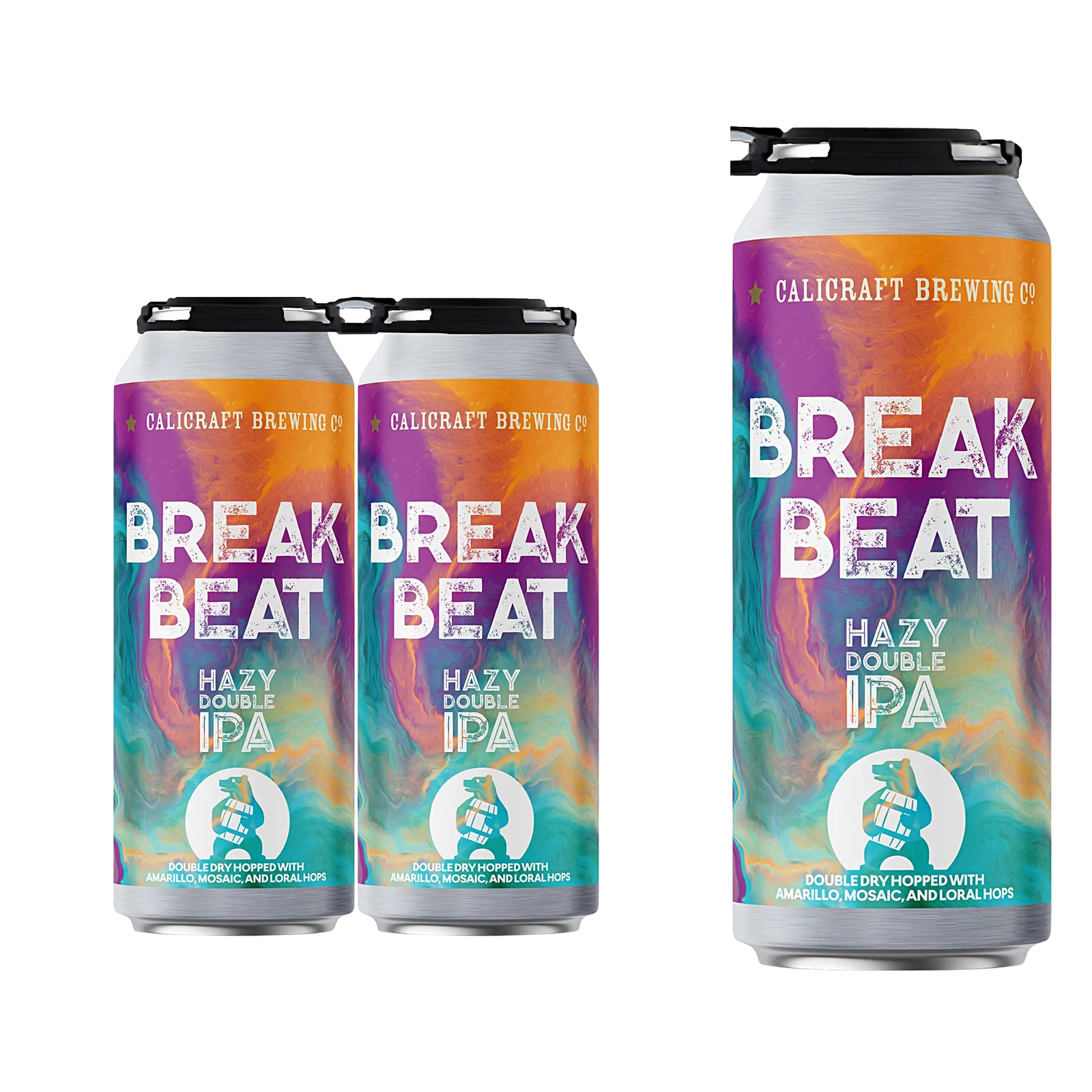 Calicraft Brewing Co. Break Beat Hazy Double IPA 4pk 16oz Cans