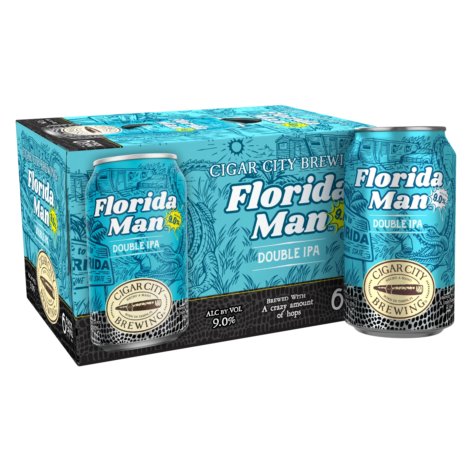 Cigar City Florida Man Double IPA 6pk can 8.5% ABV