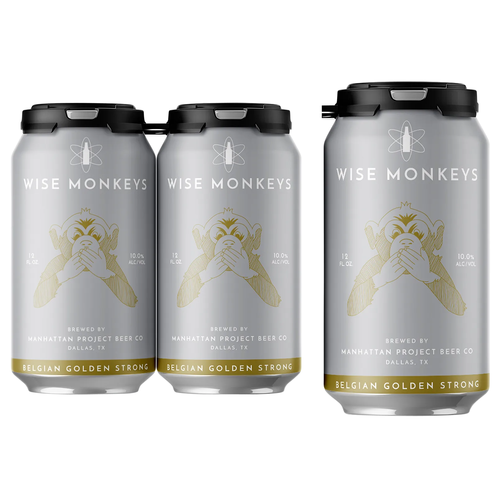 Manhattan Project Wise Monkeys Belgian Golden Strong 4pk Can 10.0% ABV
