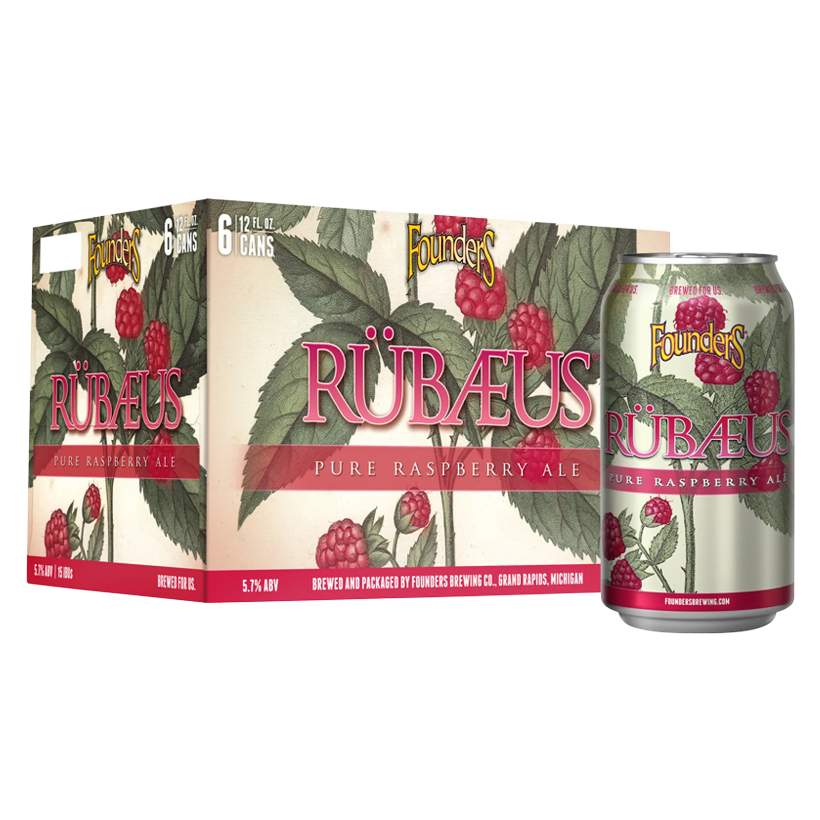 Founders Brewing Rubaeus Pure Raspberry Ale 6pk Can