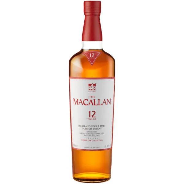 Macallan 12 Year Old Sherry Oak Cask Highland Single Malt Scotch 750Ml