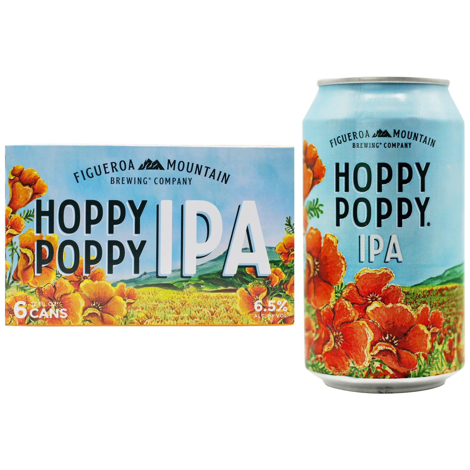 Figueroa Mountain Hoppy Poppy IPA 6pk Can 6.5% ABV