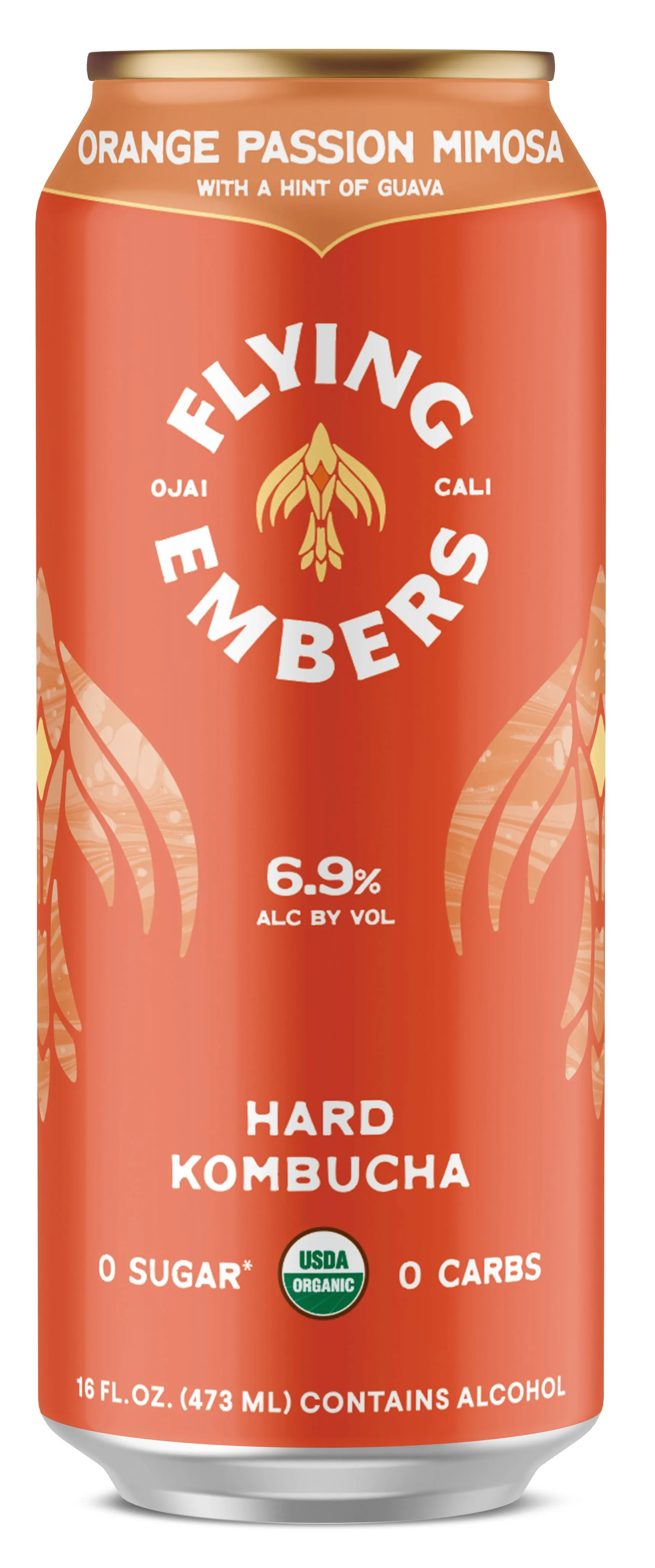 Flying Embers Orange Passion Mimosa Hard Kombucha (16 OZ CAN)
