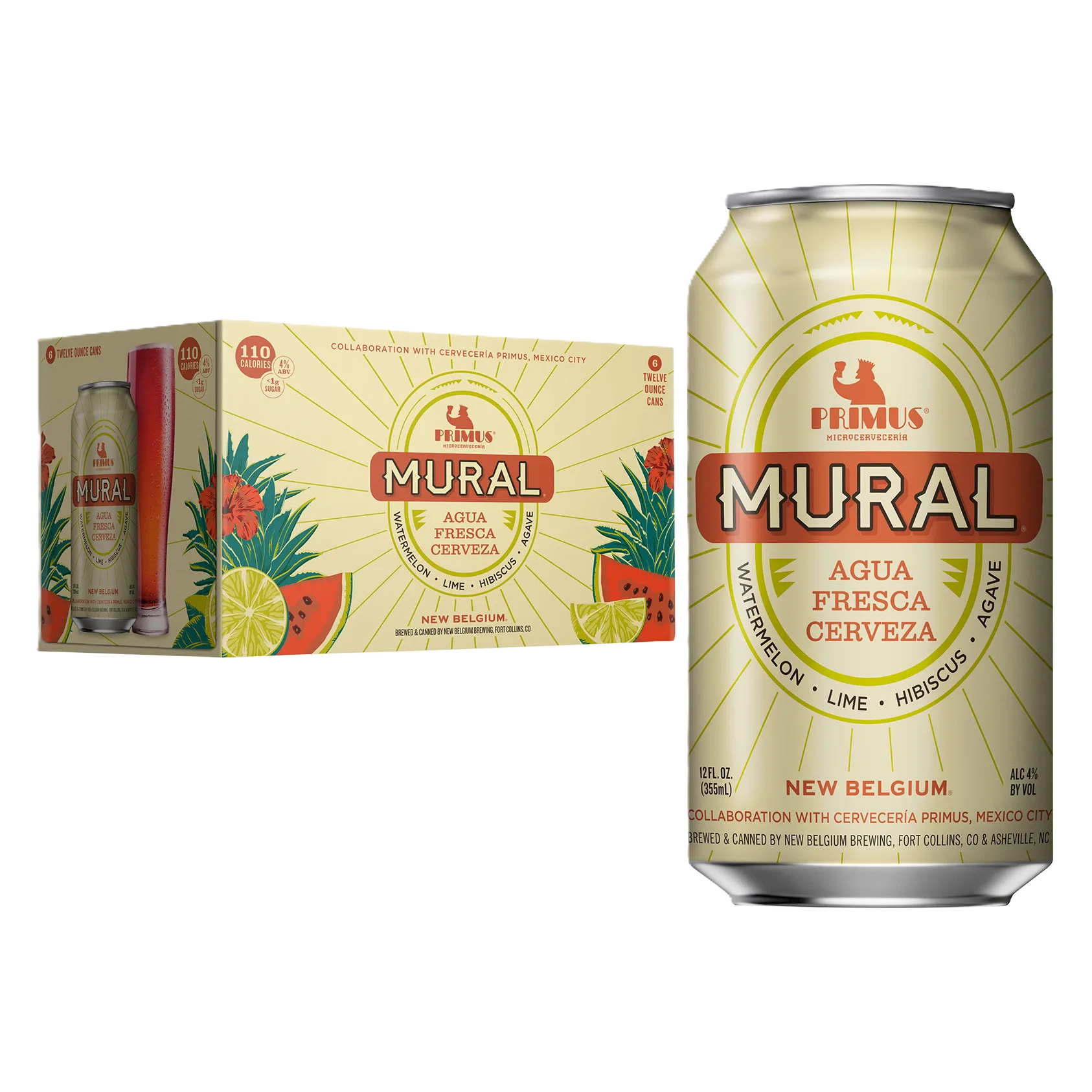 New Belgium Mural Agua Fresca 6 pk Can 4.0% ABV