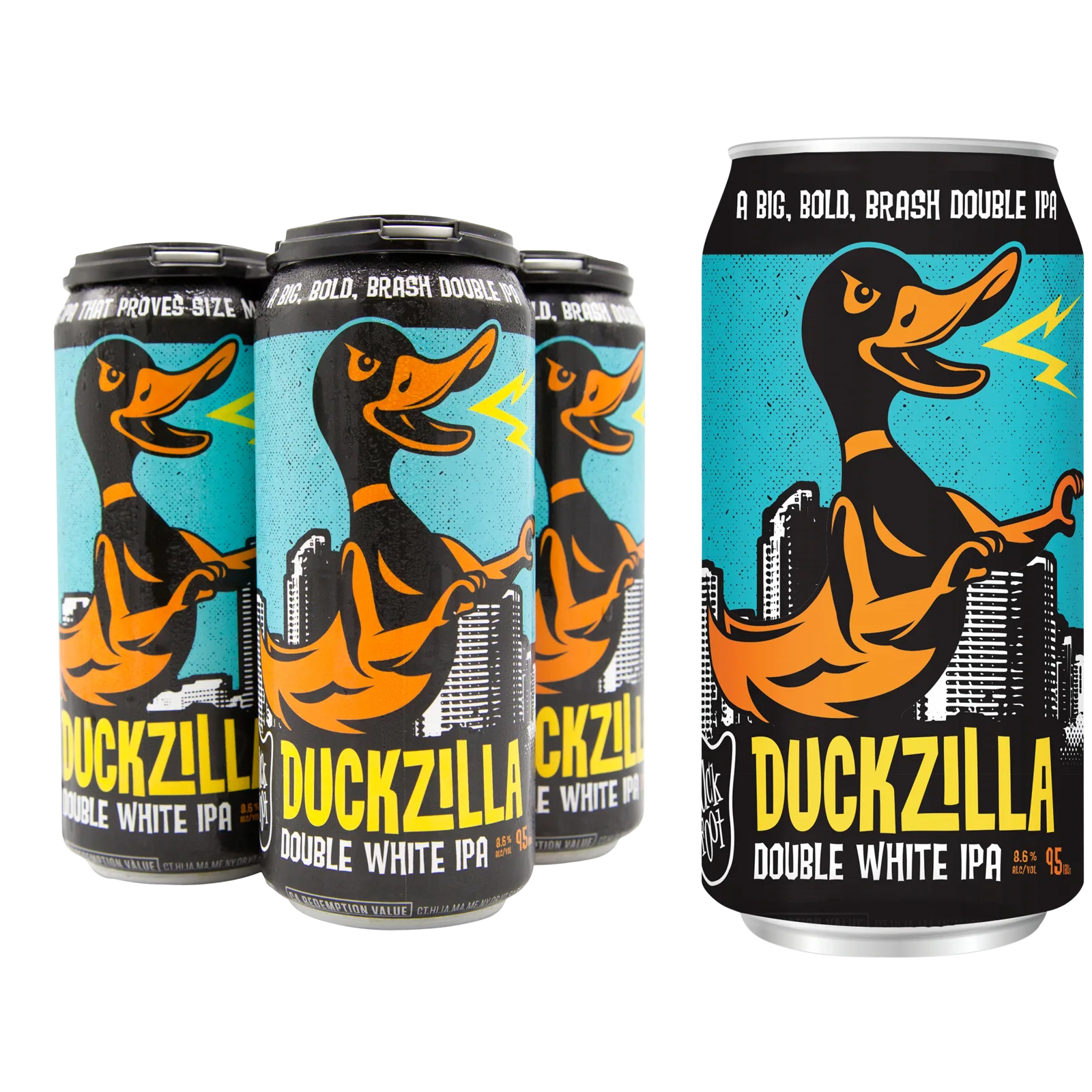 Duck Foot Duckzilla Double White IPA 4pk 16oz Can