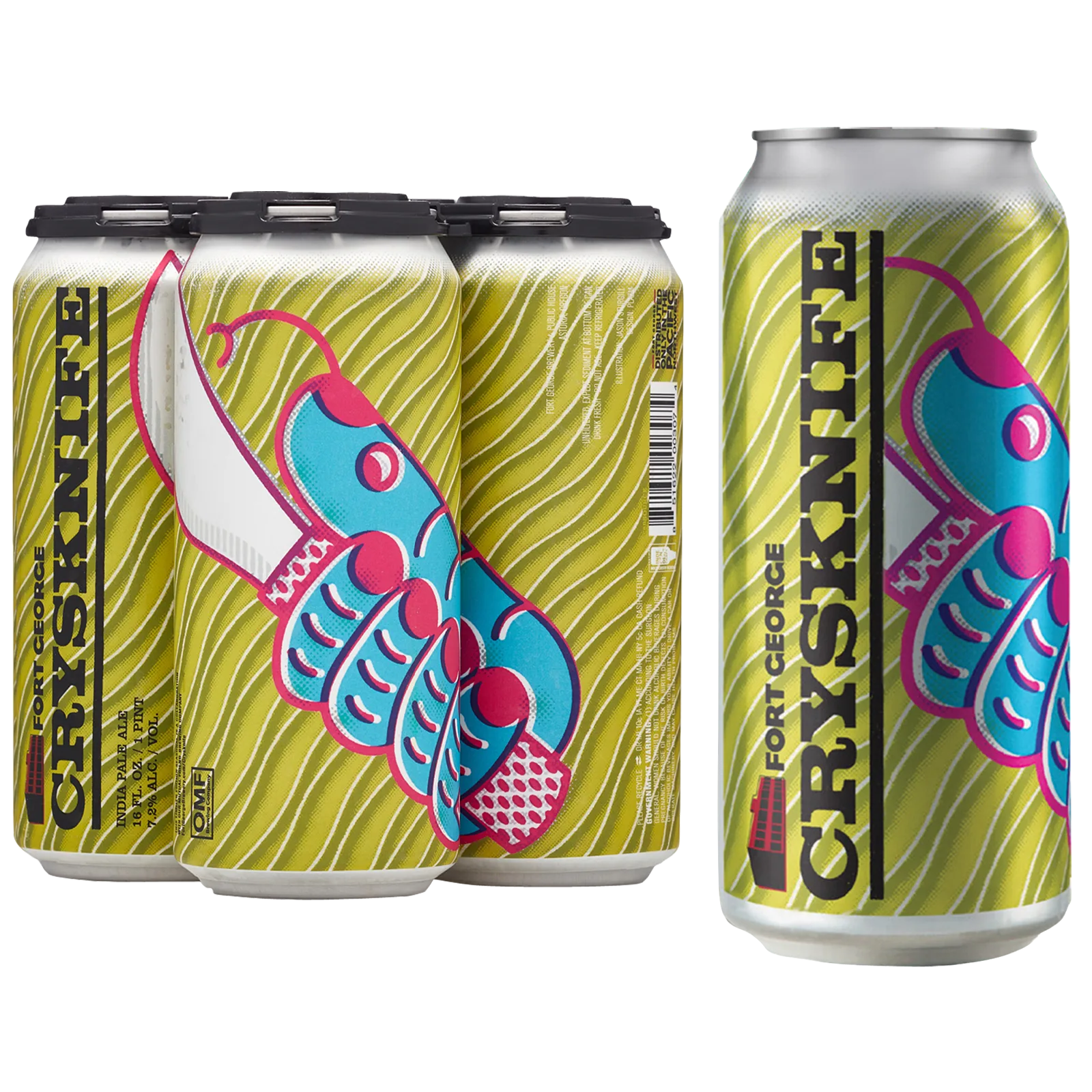Fort George Crysknife IPA 6 pk Can 7.2% ABV