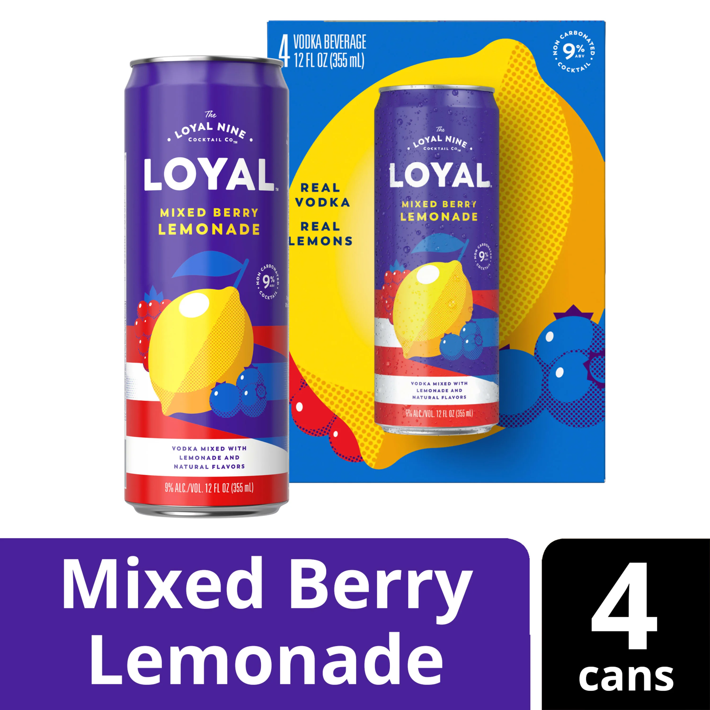 Loyal 9 Mixed Berry Lemonade 4k 9% ABV