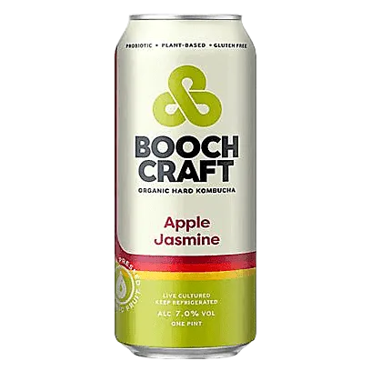 Boochcraft Kombucha Apple Jasmine Single 16oz Can