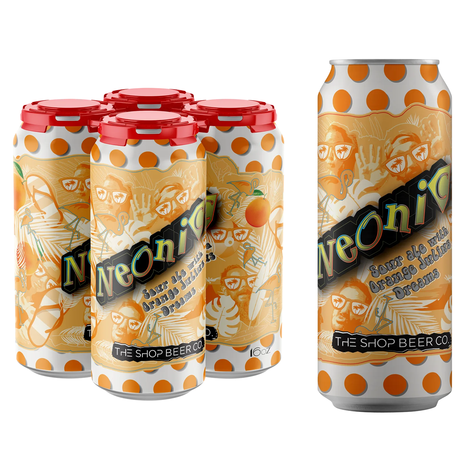 The Shop Beer Co. Neonic Sour Ale Orange Julius Dreams (4Pkc 16 Oz