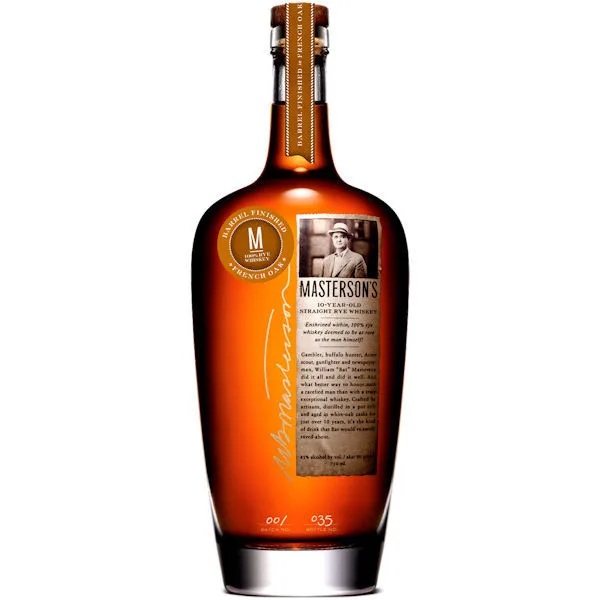 Mastersons 10 Year Old French Oak Straight Rye Whiskey 750Ml