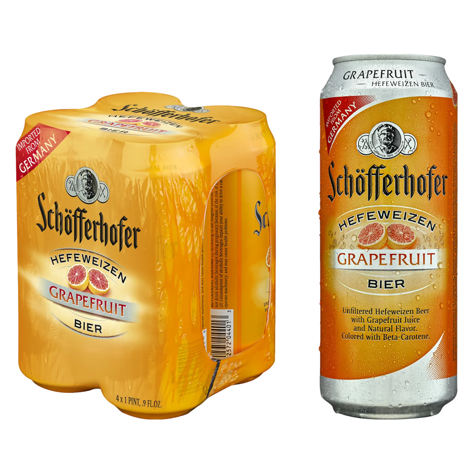 Schofferhofer Grapefruit Bier 4pk 16oz Can 2.5% ABV