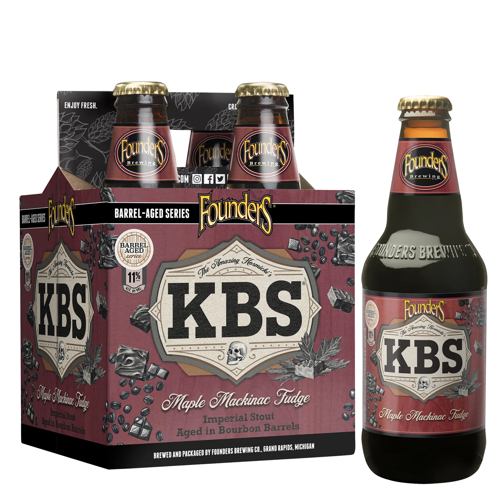 Founders Brewing KBS Maple Mackinac Fudge 4pk Btl