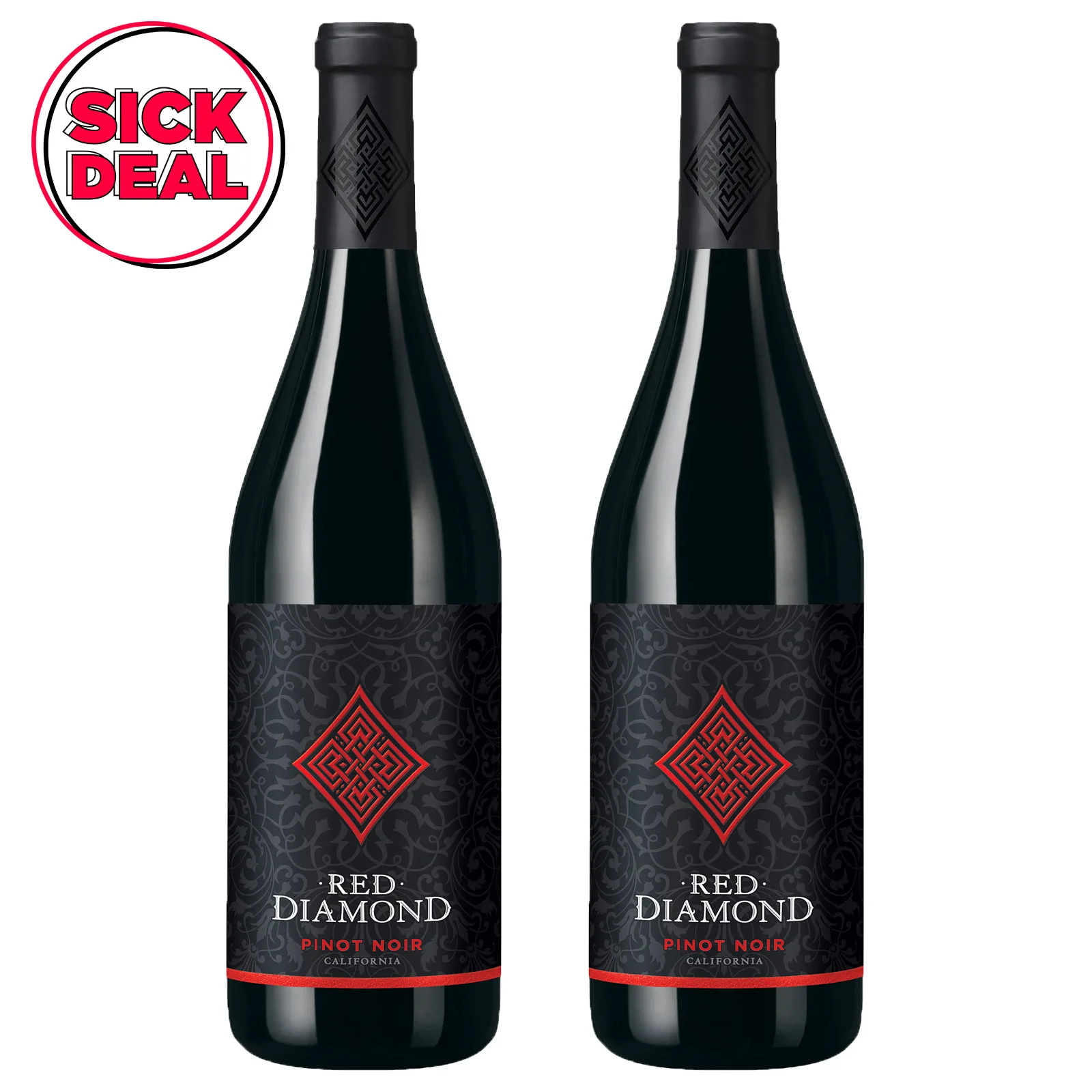Two Red Diamond Pinot Noir Bottles