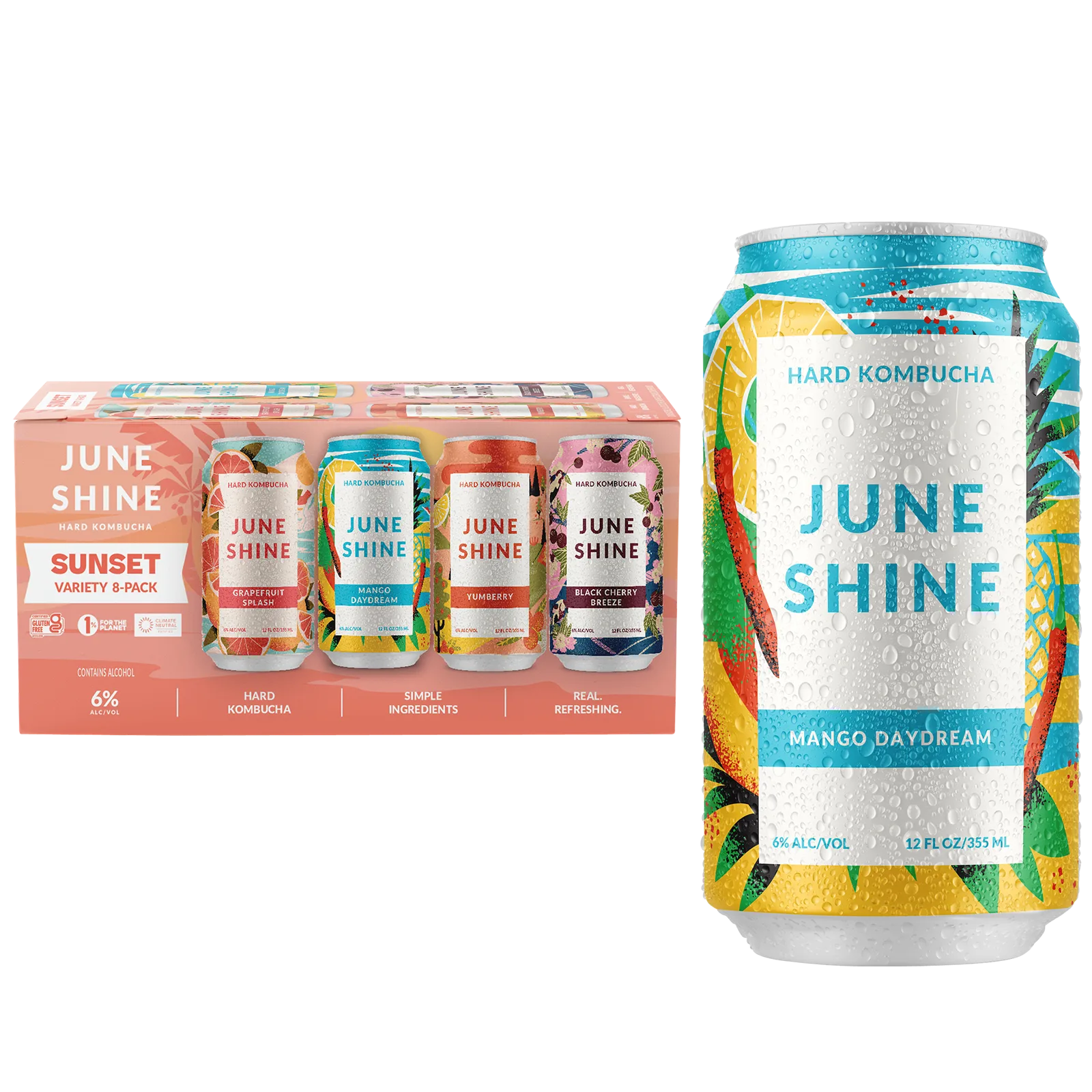 JuneShine Sunset Variety Pack 8pk 12oz Can 6% ABV
