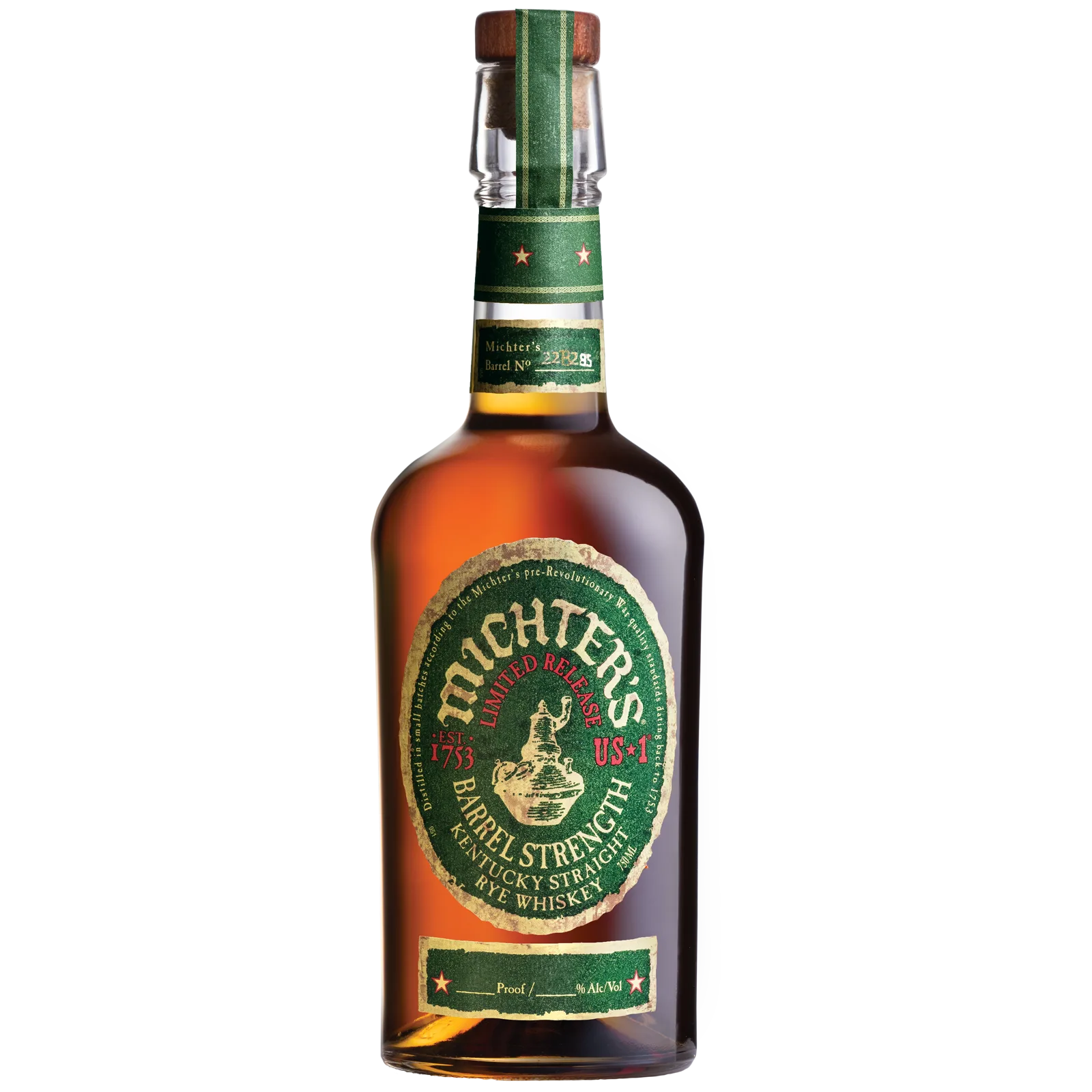 Michter's Barrel Strength Rye Whiskey (109.2 proof