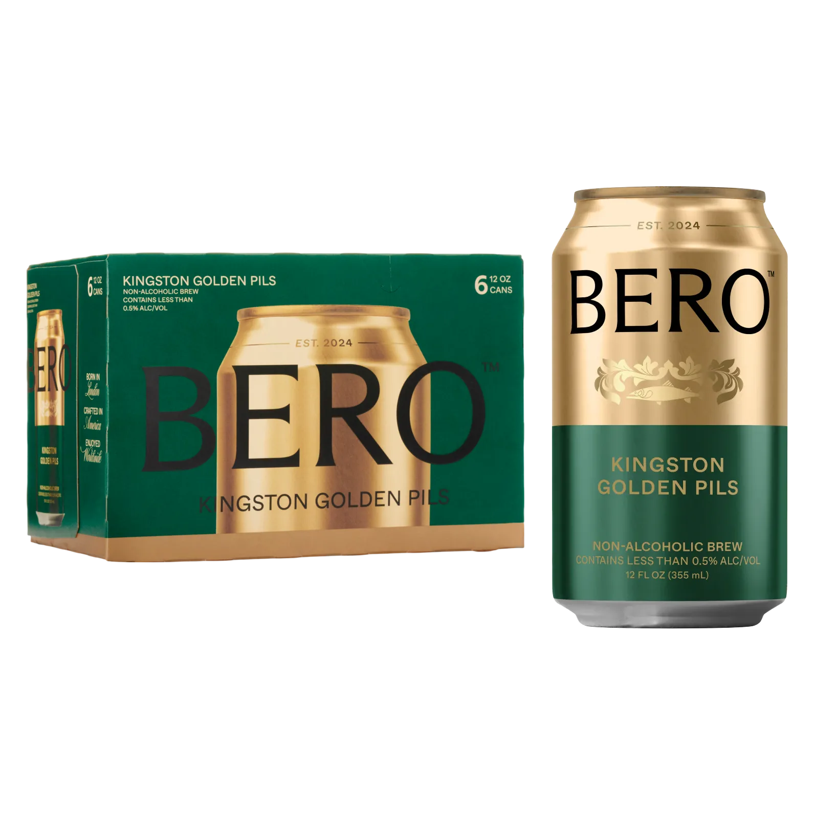 BERO Kingston Golden Pils Non-Alcoholic 6pk 12oz Can
