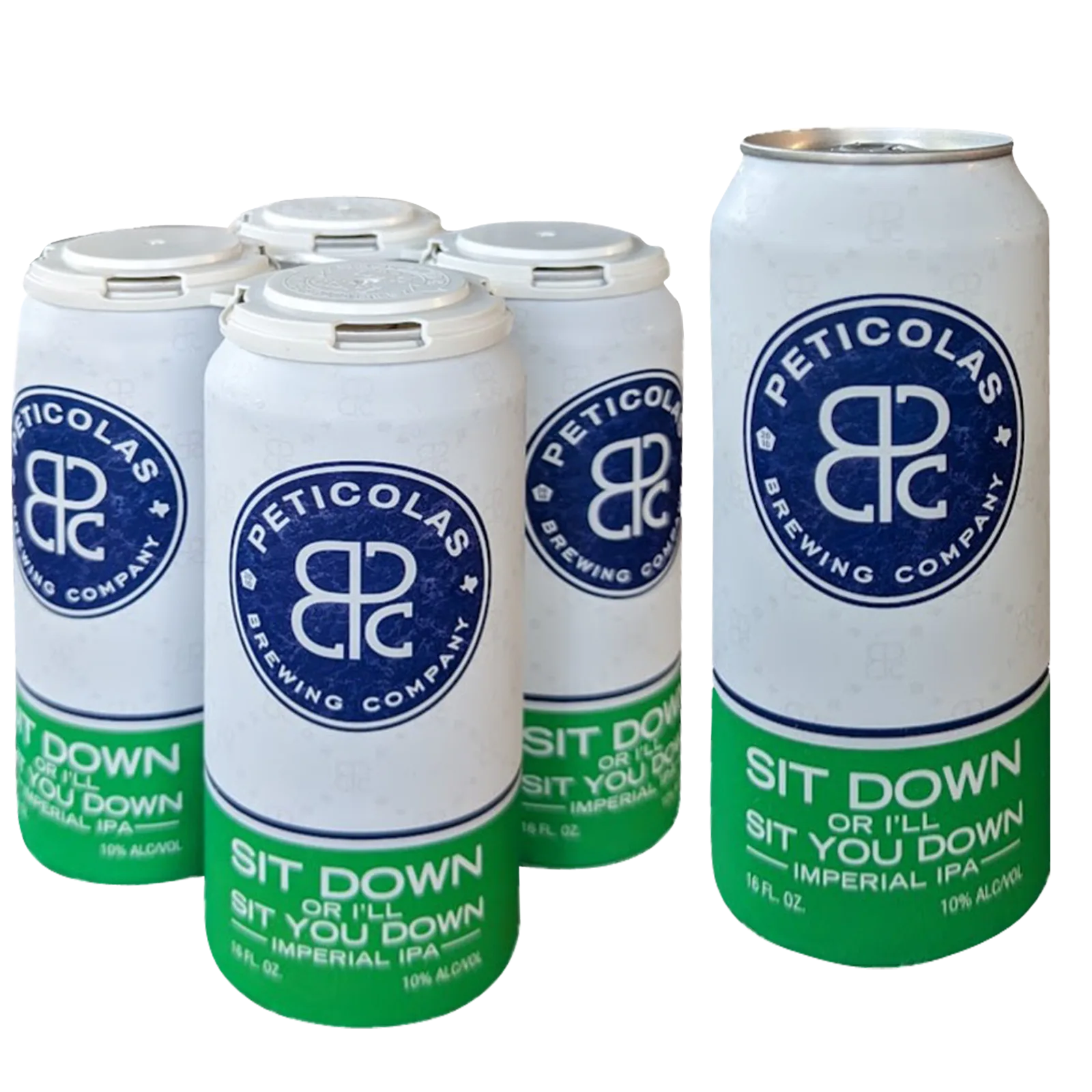 Peticolas Sit Down or I'll Sit You Down Imperial IPA 4pk 16oz Can 10.0% ABV