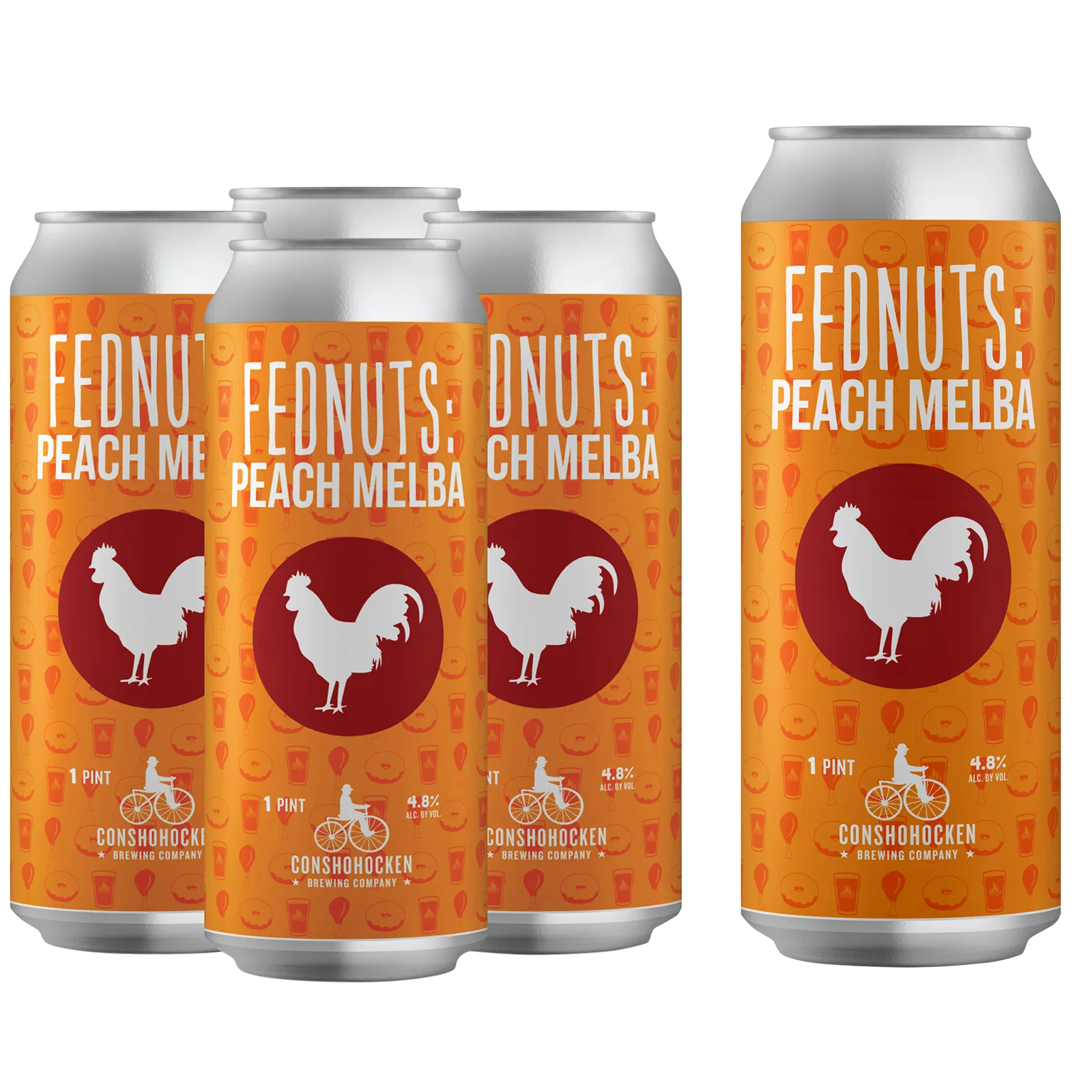 Conshohocken Brewing x FedNuts: Peach Melba 4pk 16oz Can 4.8% ABV