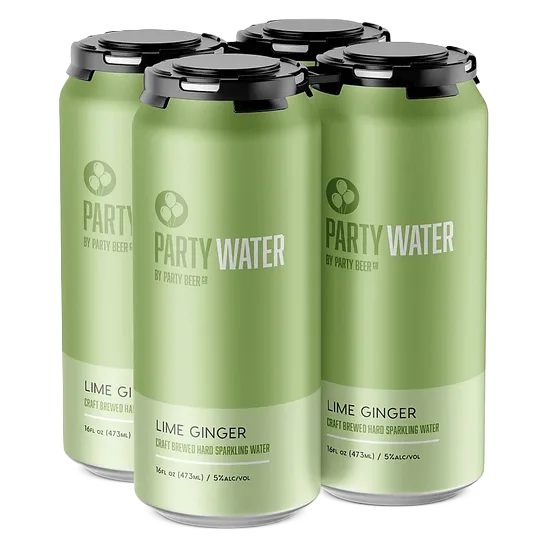 Party Water Lime Ginger 4pk 16oz 5% ABV
