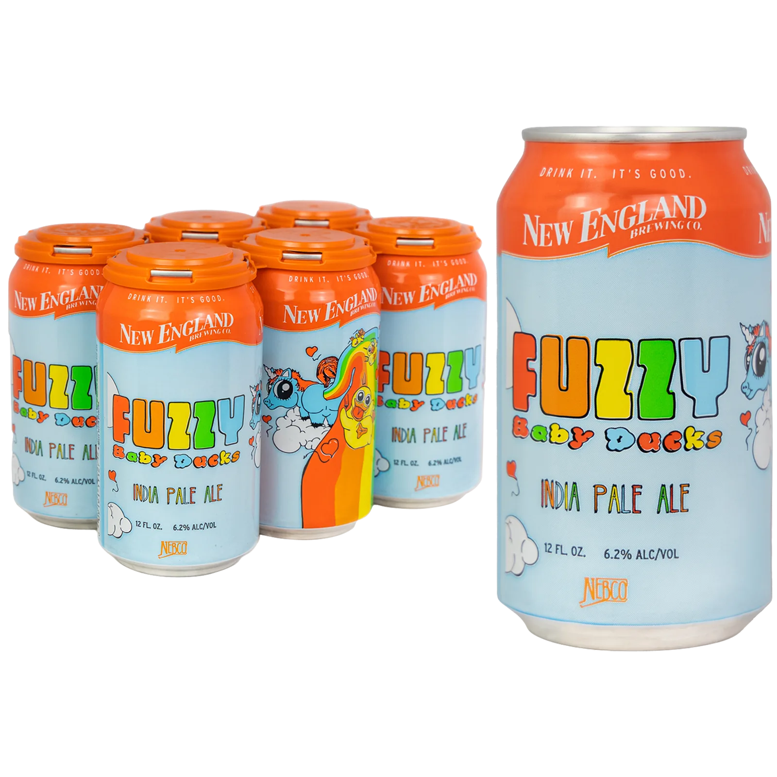 New England Brewing Fuzzy Baby Ducks IPA 6pk Can 6.2% ABV