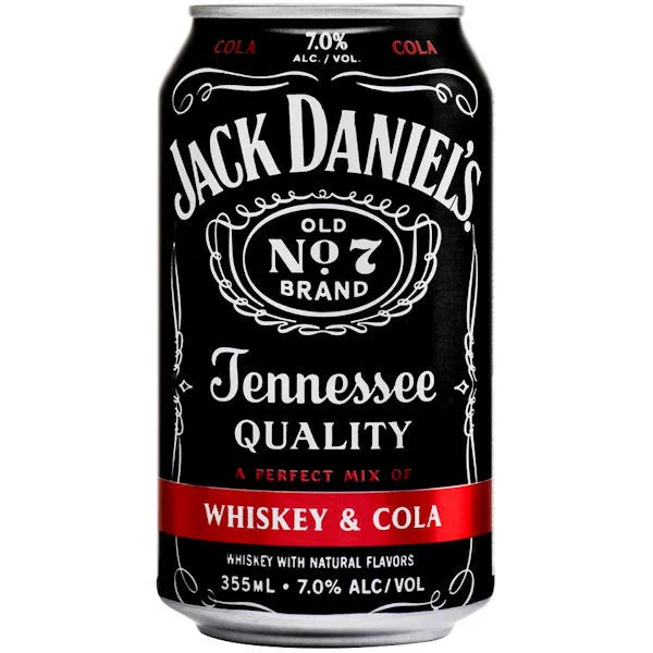Jack Daniels Whiskey And Cola Cocktai 12Oz 4 Pack Cans