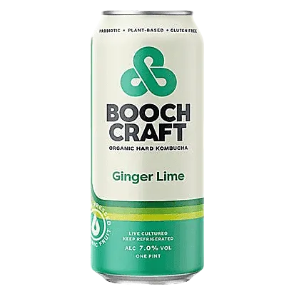 Boochcraft Kombucha Ginger Lime Single 16oz Can