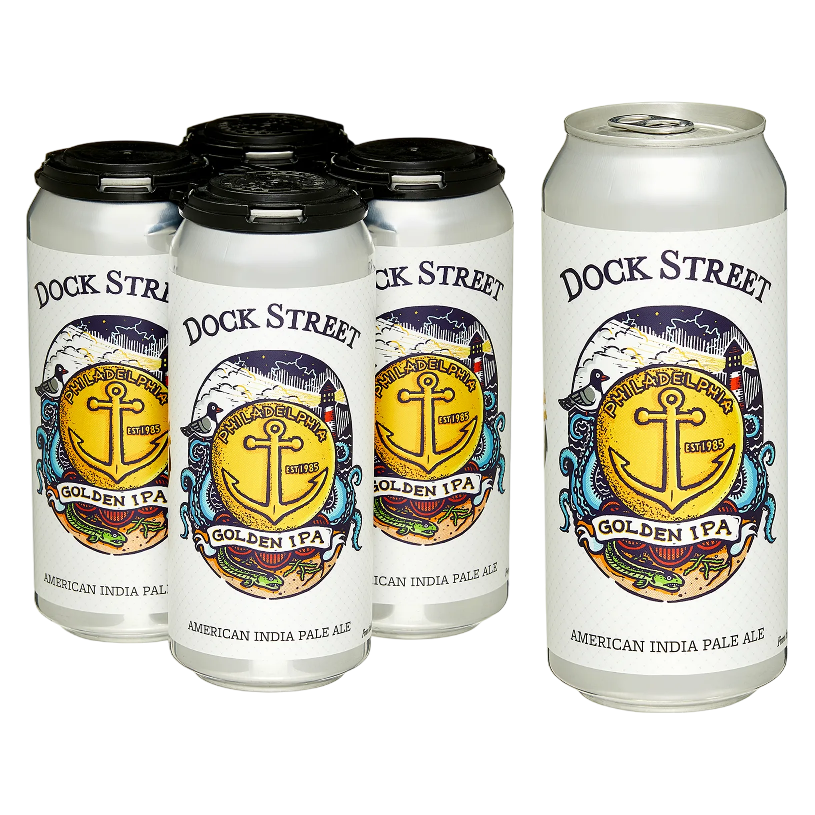 Dock Street Golden IPA 4pk 16oz Can 6.0% ABV