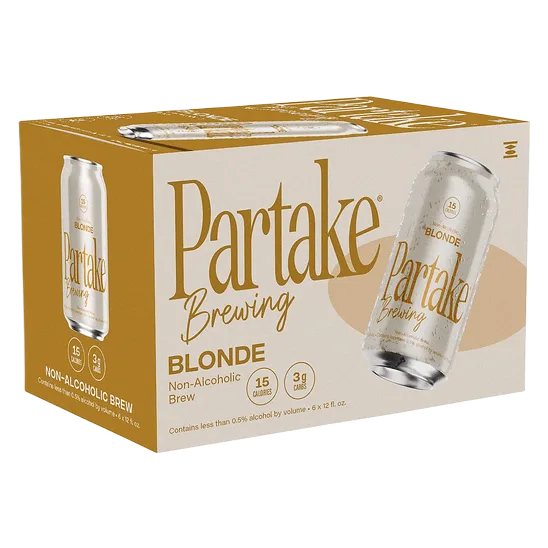 Partake Brewing Blonde Ale Non-Alcoholic 6pk 12oz Can 0.0% ABV