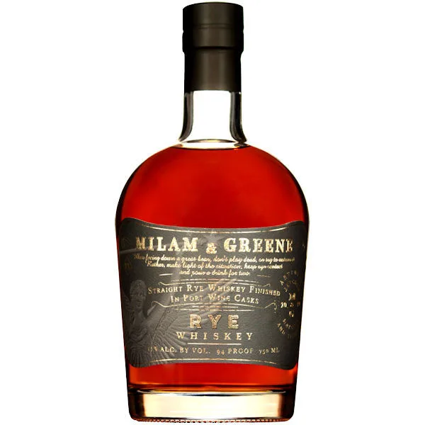 Milam And Greene Port Cask Finish Straight Rye Whiskey 750Ml