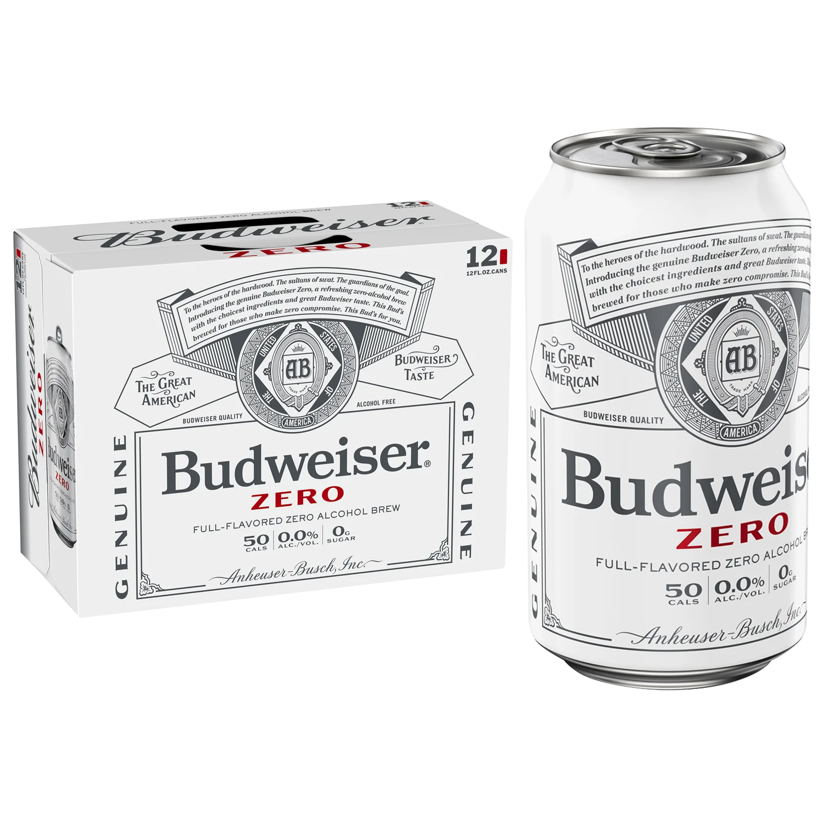 Budweiser Zero 12pk 12oz Can 0.0% ABV