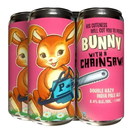 Paperback Brewing Bunny With A Chainsaw Double Hazy IPA 4pk