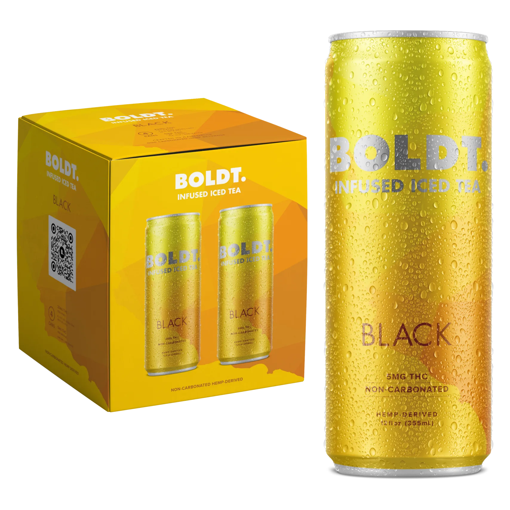 Boldt THC 5mg Black Tea 4pk Can