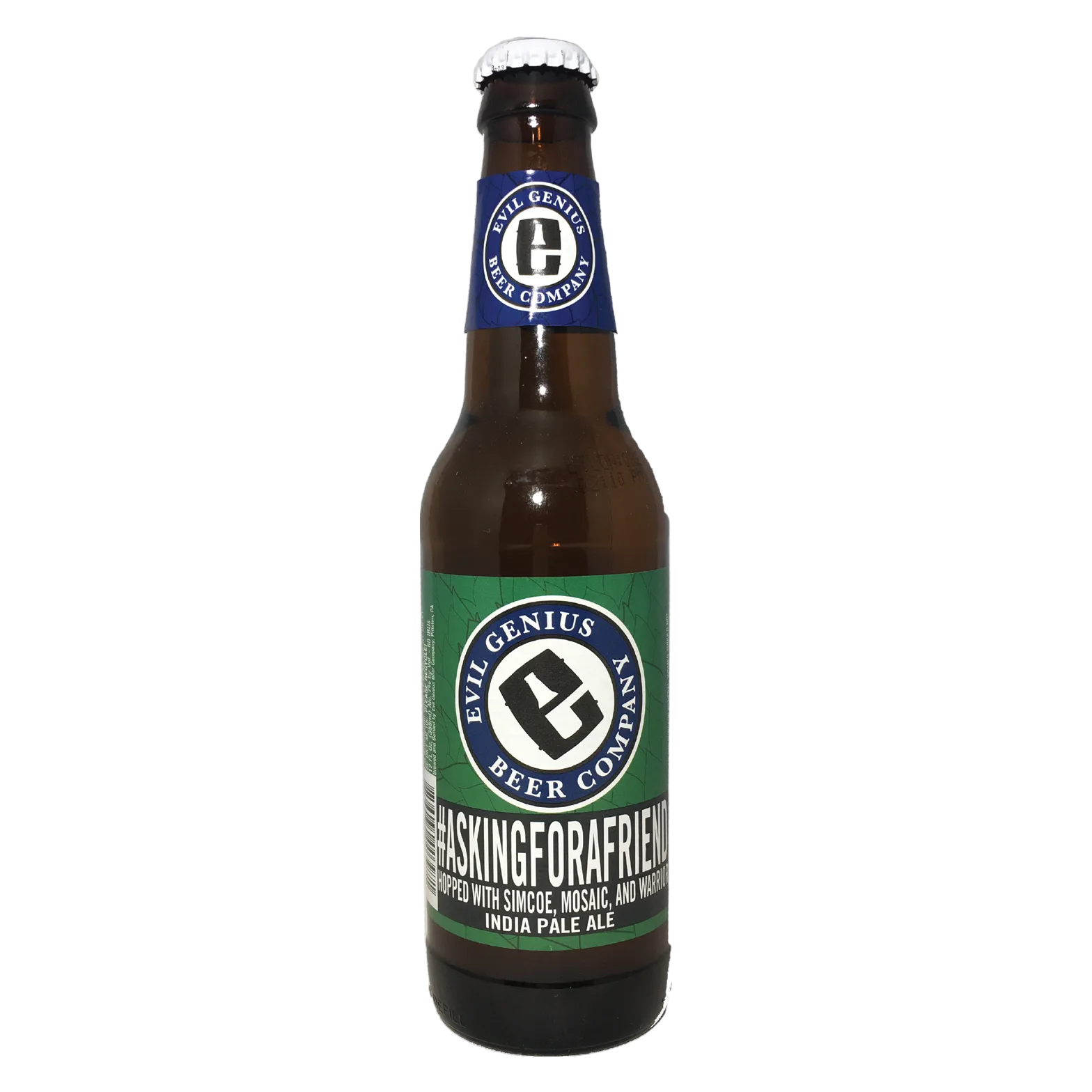 Evil Genius #AskingForaFriend Simcoe Mosaic & Warrior IPA 6pk BTL 7% ABV