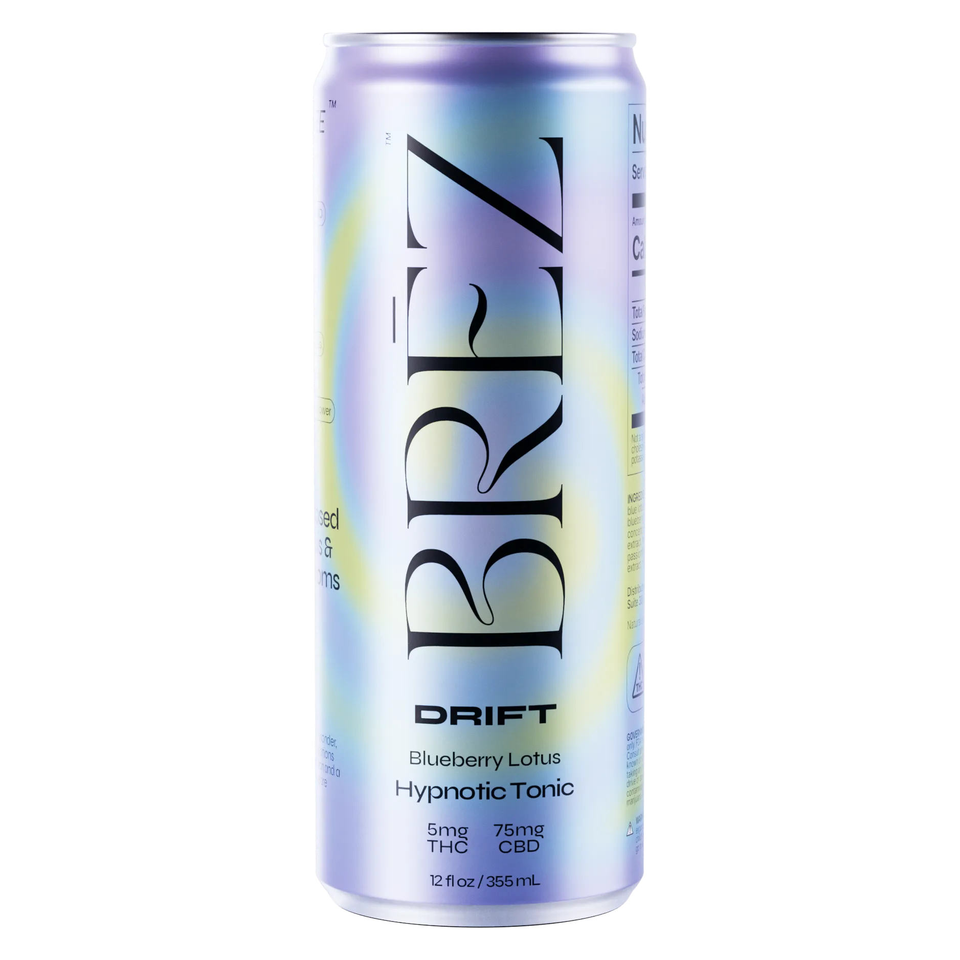 BREZ 5mg THC Drift Blueberry Lotus Tonic Can