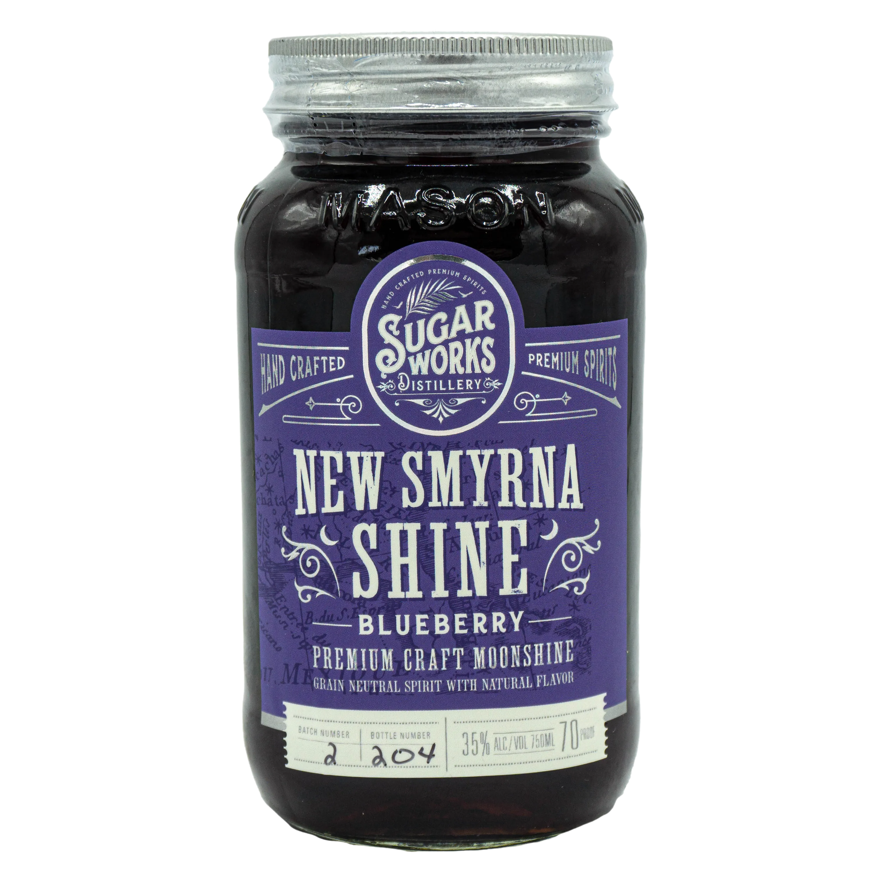 Sugar Works New Smyrna Shine Blueberry Moonshine (100 Proof