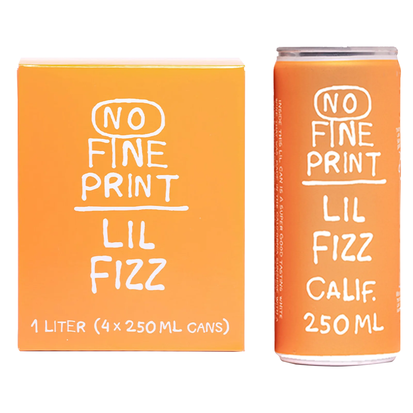 No Fine Print Lil Fizz Sparkling 4pk 250 ml Can