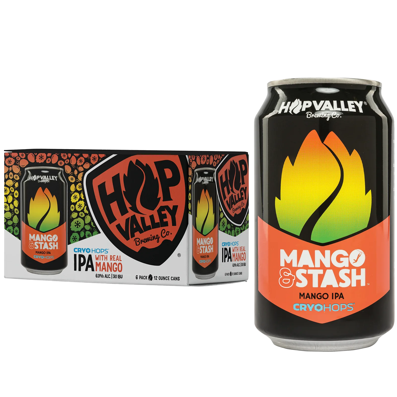 Hop Valley Mango & Stash IPA 6pk Can 6.0% ABV
